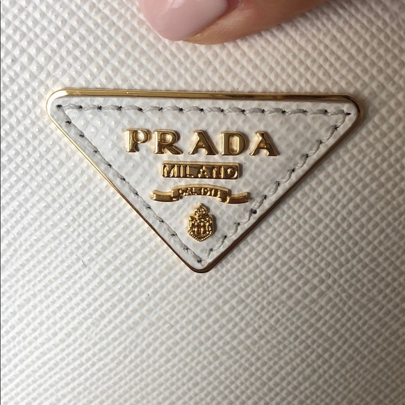 🚫SOLD🚫Prada medium double tote in white and blue - Picture 4 of 8